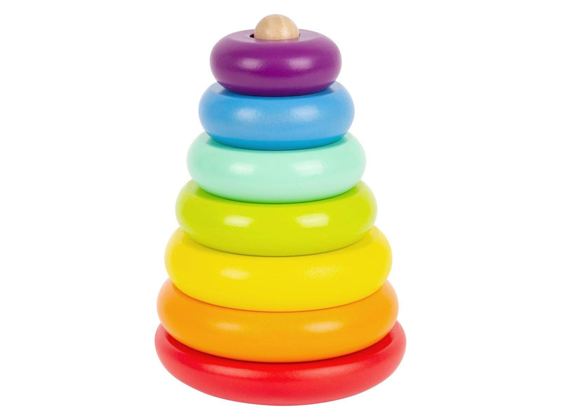 Small Foot - Wooden Stacking Tower Rainbow 7dlg.