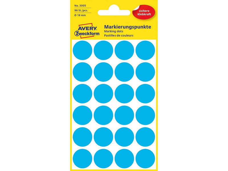 Avery Colour coding dots permanent blue