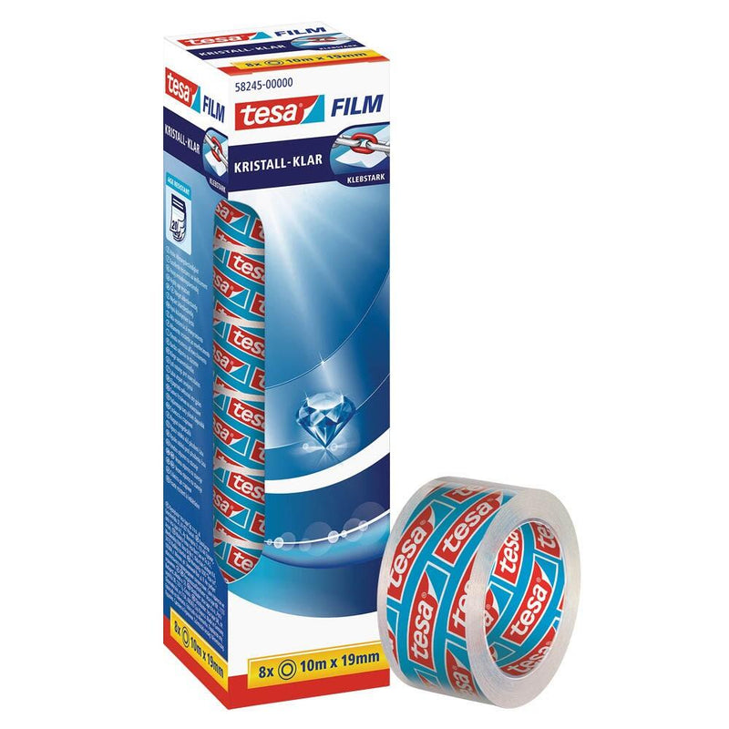 tesa KRISTALL-KLAR Klebefilm 19 mm x 10 m transparent