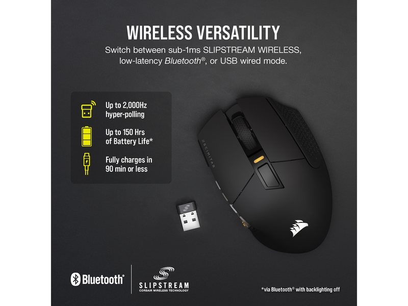 Corsair SCIMITAR ELITE WIRELESS Gaming Mouse - Maus (Schwarz)