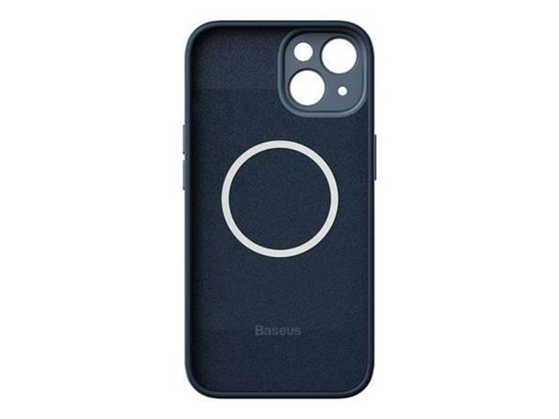 Baseus Liquid Silica Magnetic Case and Tempered Glass set for iPhone 14 Plus (blue)