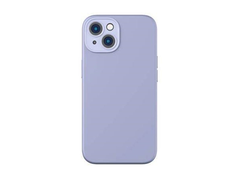 Baseus Liquid Silica Gel Case for iPhone 14 Plus (lavender)+ tempered glass + cleaning kit