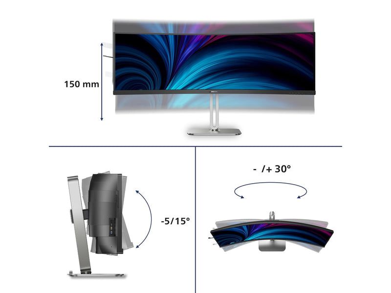 49" Philips 49B2U5900C - 5120x1440 - 75Hz - VA - 100W USB-C - KVM switch