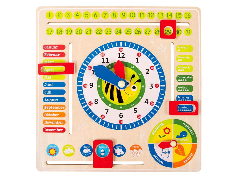 Small Foot - Wooden Calendar Clock Seasons AT (Ger