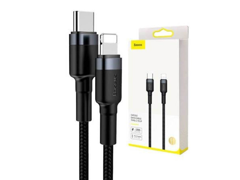Baseus Cafule Cable Type-C to iP PD 18W 1m Gray+Black