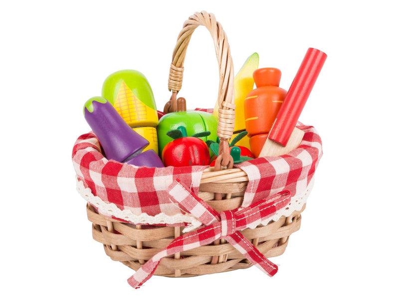 Small Foot - Wooden Picnic Basket with Cut Fruit