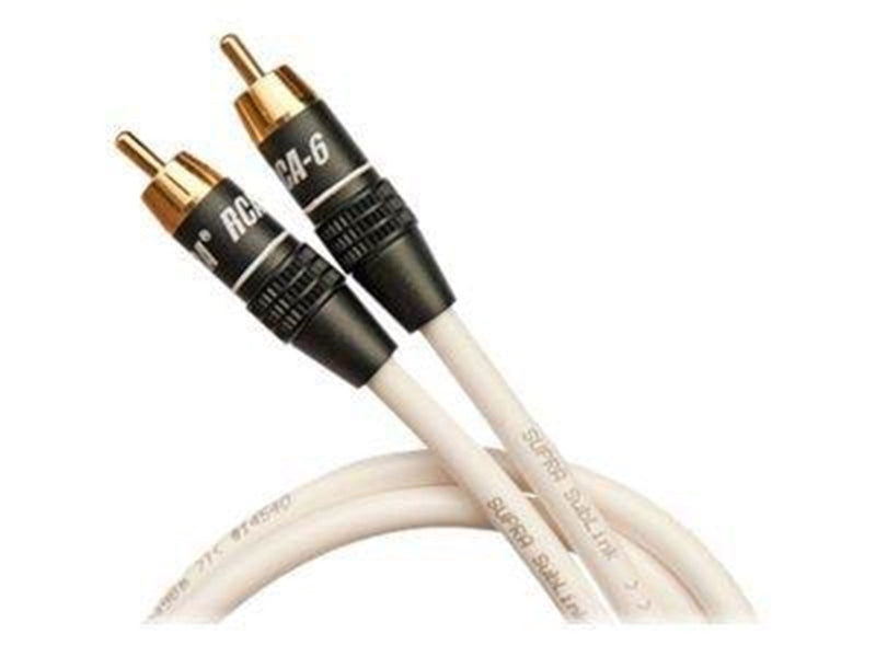 Supra Sublink Subwoofer cable - White 8 m