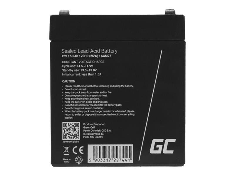 Green Cell AGM27 AGM 12V/5Ah Gel Deep