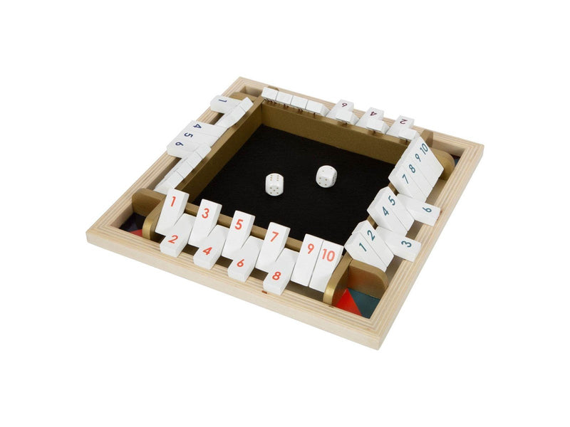 Small Foot - Shut the Box Wooden Dice Game Gold Edition