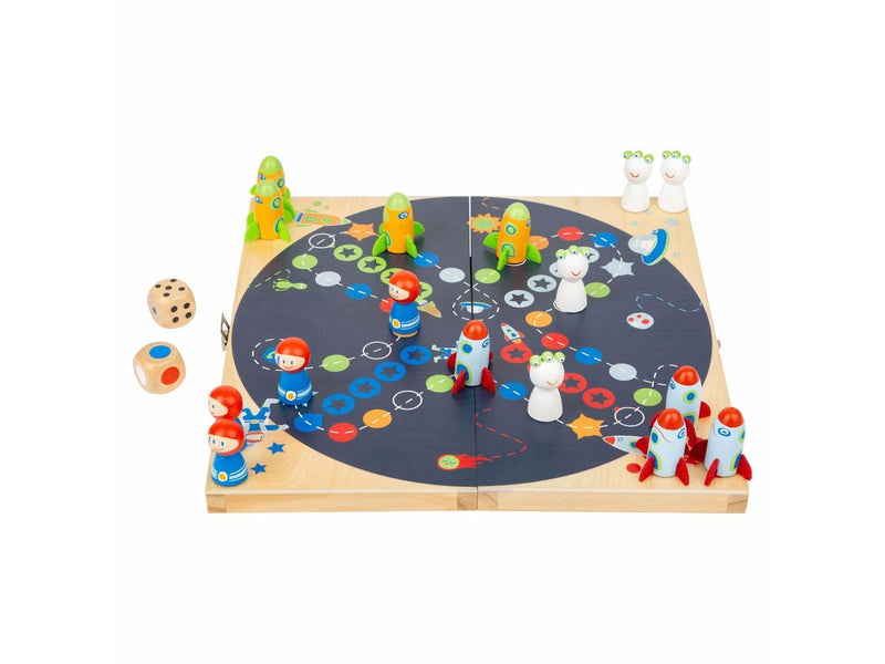 Small Foot - Wooden Ludo Game Space Travel