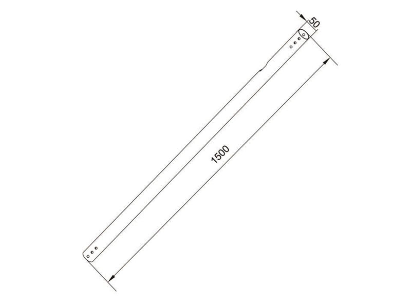 Multibrackets M Pro Series - Extension Pipe 1.5m Black 30 kg