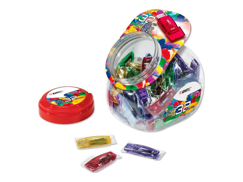 Emtec C410 Color Mix Candy jar - 32GB - USB-Stick