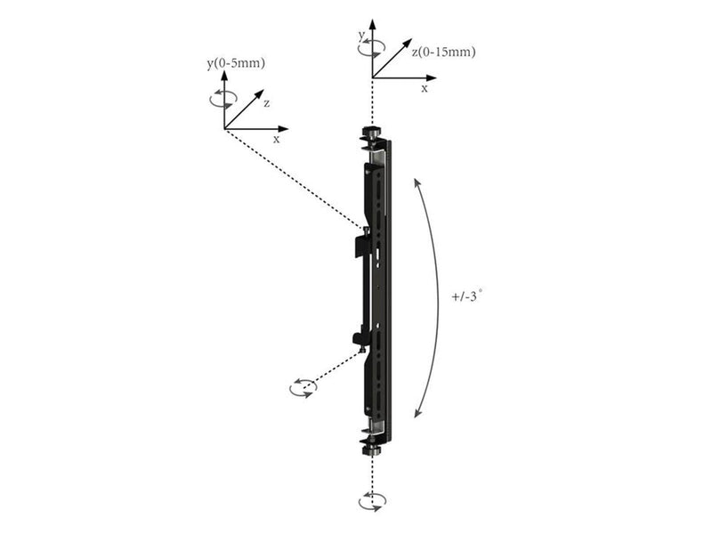 Multibrackets M Pro Series - Micro-Adjustable Arms 400mm 30 kg 65" From 100 x 100 mm