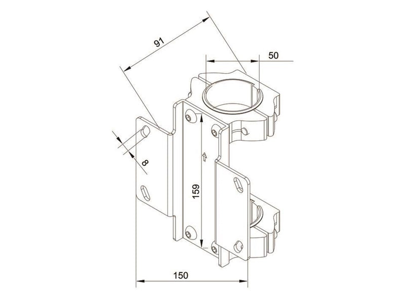 Multibrackets M Pro Series - Pole Clamp 90 kg