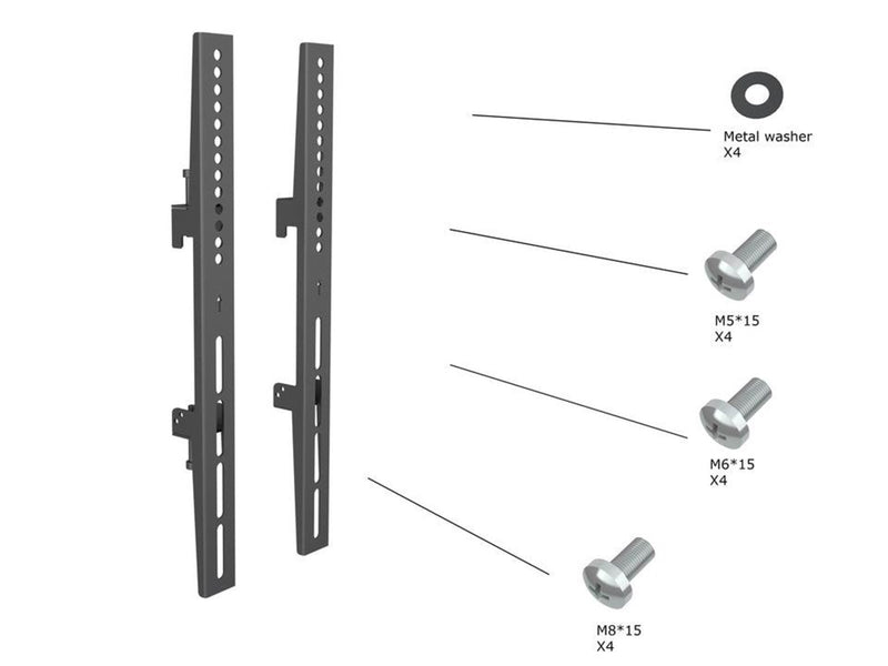 Multibrackets M Pro Series - Fixed Arms 400mm 30 kg