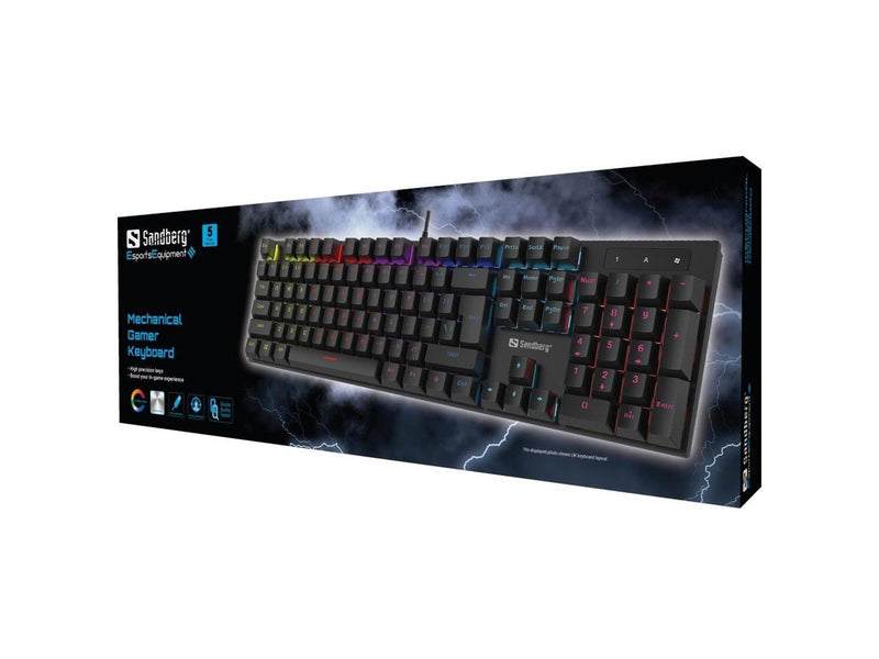 Sandberg Mechanical Gamer Keyboard - Gaming Tastaturen - Deutsch - Schwarz
