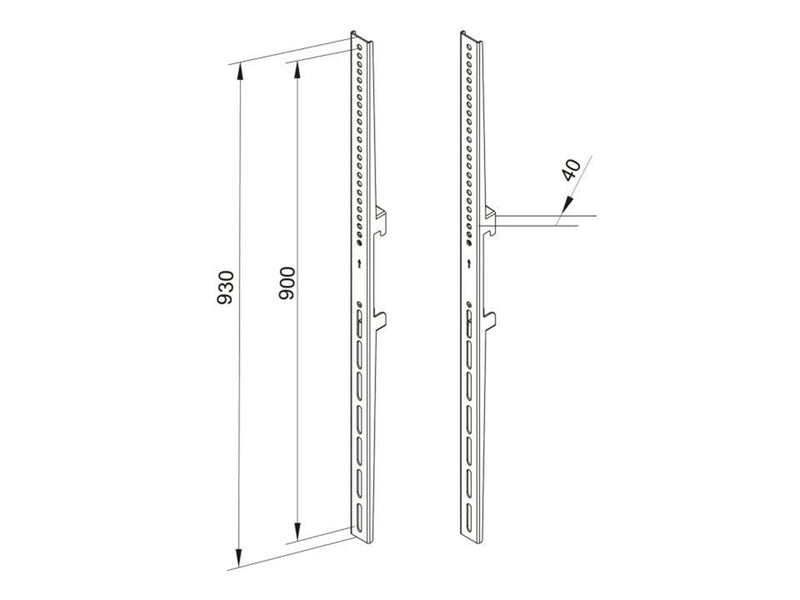 Multibrackets M Pro Series - Fixed Arms 900mm 30 kg
