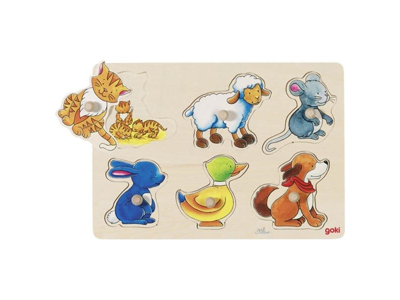 Goki Background puzzle mother and baby Holz