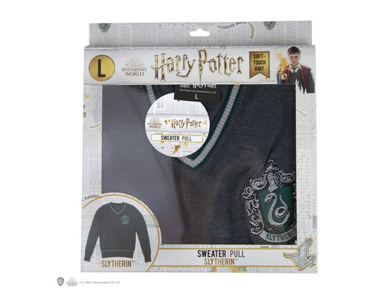 Harry Potter - Slytherin - Grey Knitted (Large) - Pullover