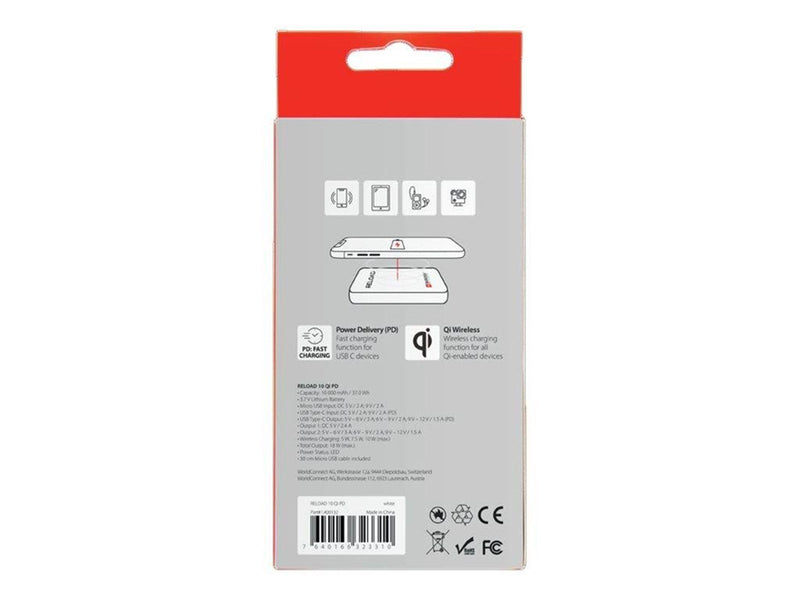 SKross Reload 10 Powerbank (Akku) - Weiß - 10000 mAh