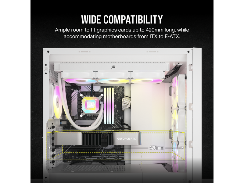 Corsair 5000D CORE AIRFLOW TG - White - Gehäuse - Miditower - Weiß