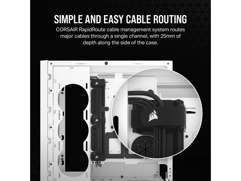 Corsair 5000D CORE AIRFLOW TG - White - Gehäuse - Miditower - Weiß