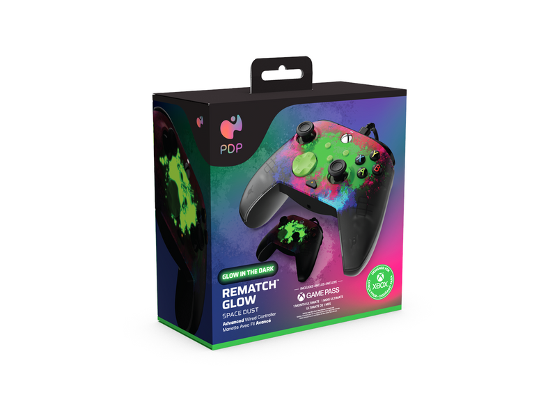 PDP Rematch - Space Dust (Glow In Dark) - Wired Controller - Microsoft Xbox One