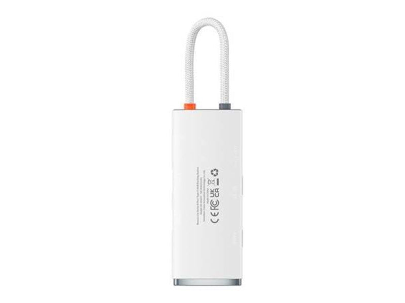 Baseus Lite Series Hub 6w1 USB-C to 2x USB 3.0 + USB-C PD + HDMI + SD/TF (white) USB-Hubs - USB 3.0 - 5 - Weiß