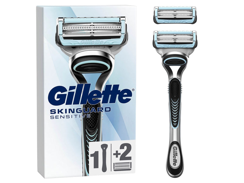Gillette Skinguard Sensitive Razor Handle + 2 blades