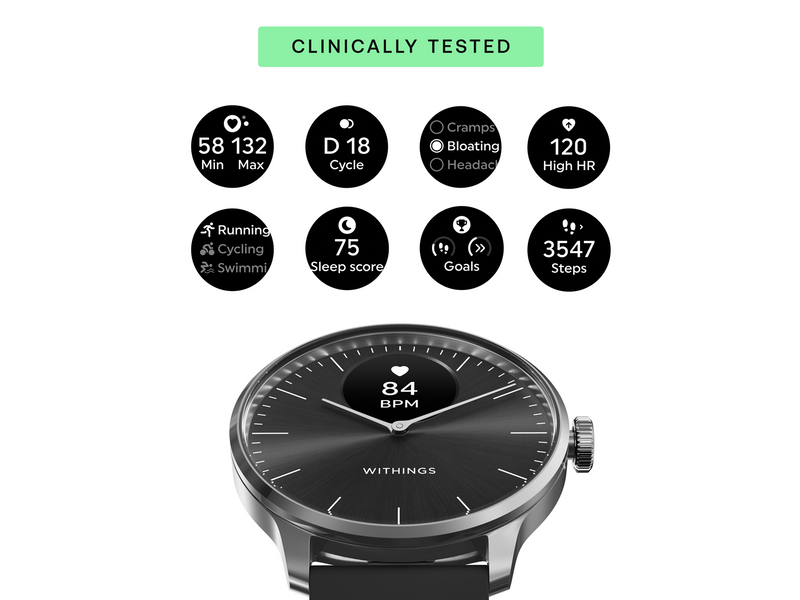 Withings Scanwatch Light - Schwarz - 37 mm