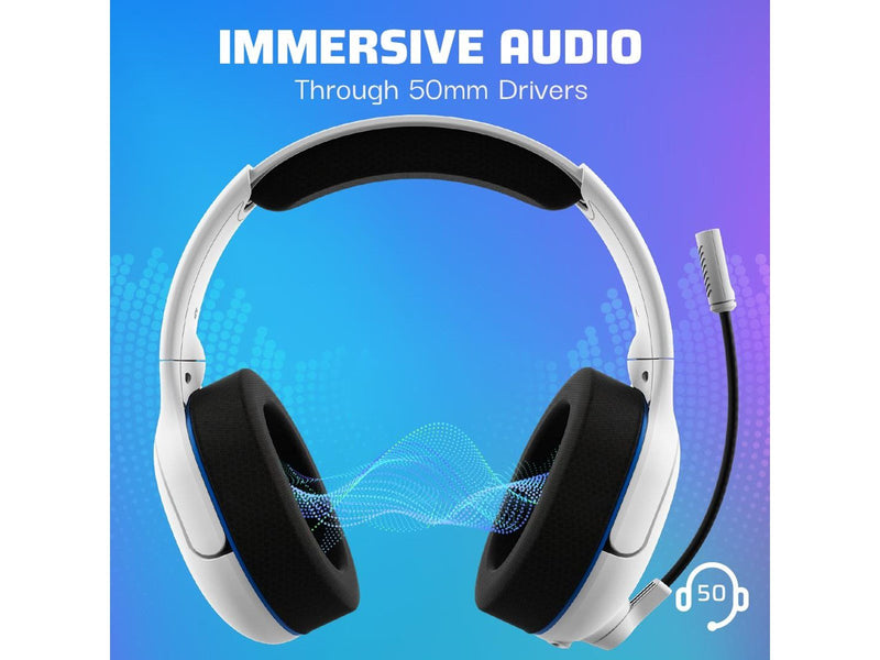 PDP AIRLITE Pro - Frost White - Wireless Headset - Sony PlayStation 4