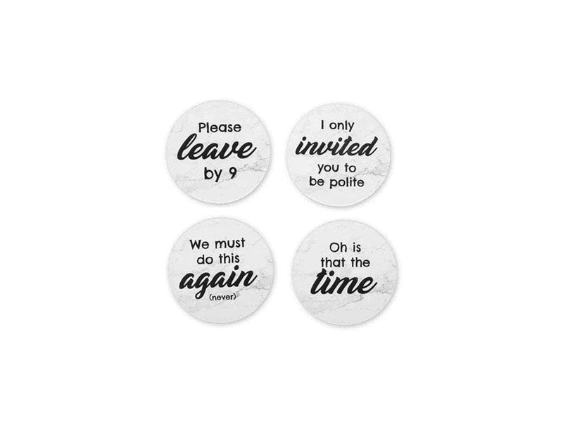 Thumbs Up! Rude Coasters Set of 4