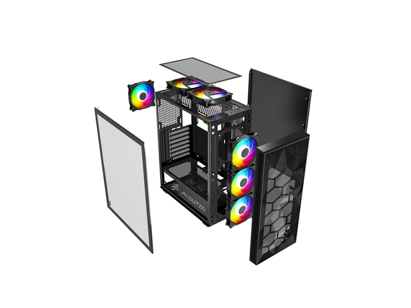 DUTZO C330 TG RGB - Gehäuse - Miditower - Schwarz