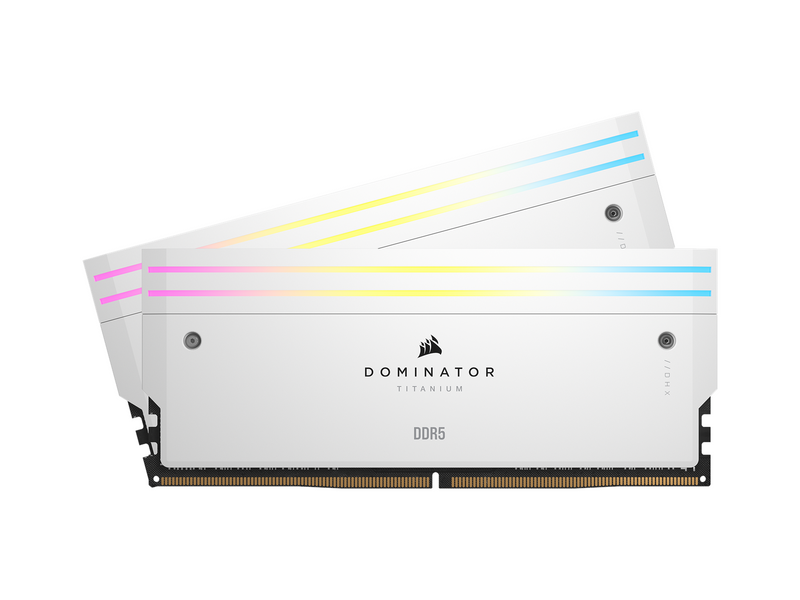 Corsair Dominator Titanium DDR5-6000 - 32GB - CL30 - Dual Channel (2 pcs) - Intel XMP - Weiß mit RGB