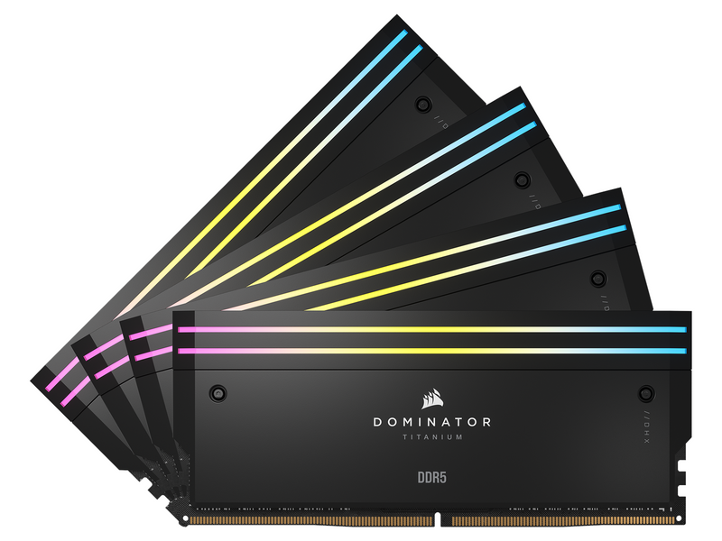 Corsair Dominator Titanium DDR5-6000 - 64GB - CL36 - Quad Channel (4 pcs) - Intel XMP - Schwarz mit RGB