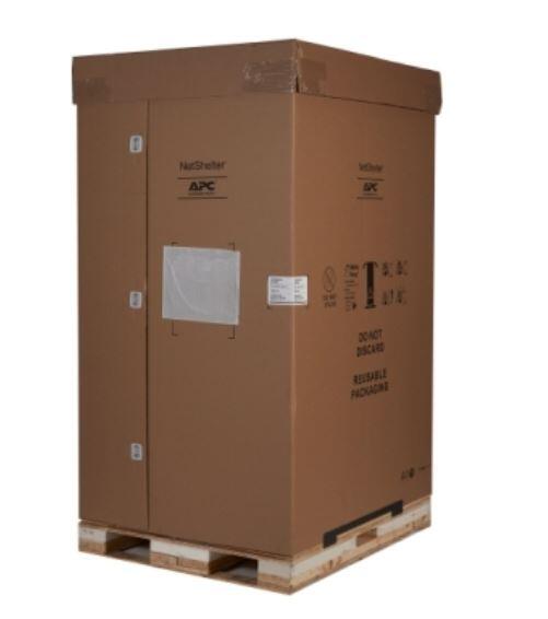 APC NetShelter SX Gehäuse mit schwarzen Seitenteilen, 42 HE, 600 mm x 1200 mm (B x T), -908 kg Shock Packaging