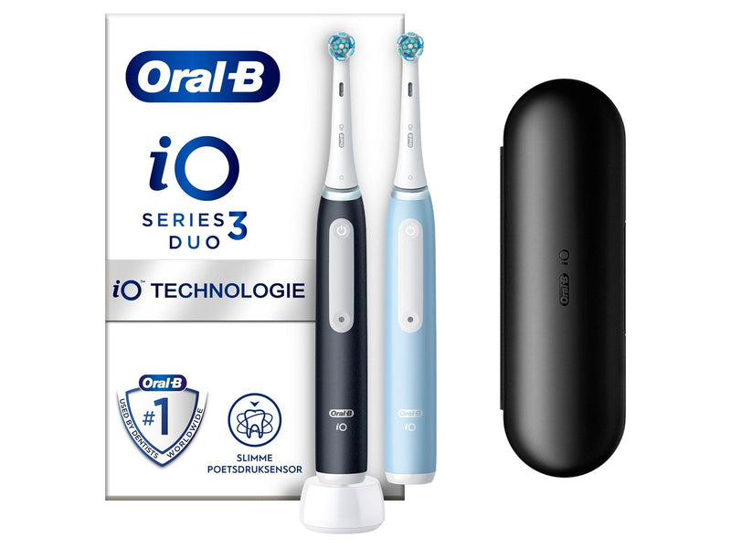 Oral-B Elektrische Zahnbürste iO3 Duo Matt Black / Ice Blue