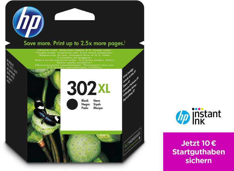 HP Original 302XL Druckerpatrone - schwarz (F6U68AE)