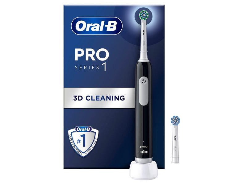 Oral-B Elektrische Zahnbürste Pro1 Black + Extra Brush Head