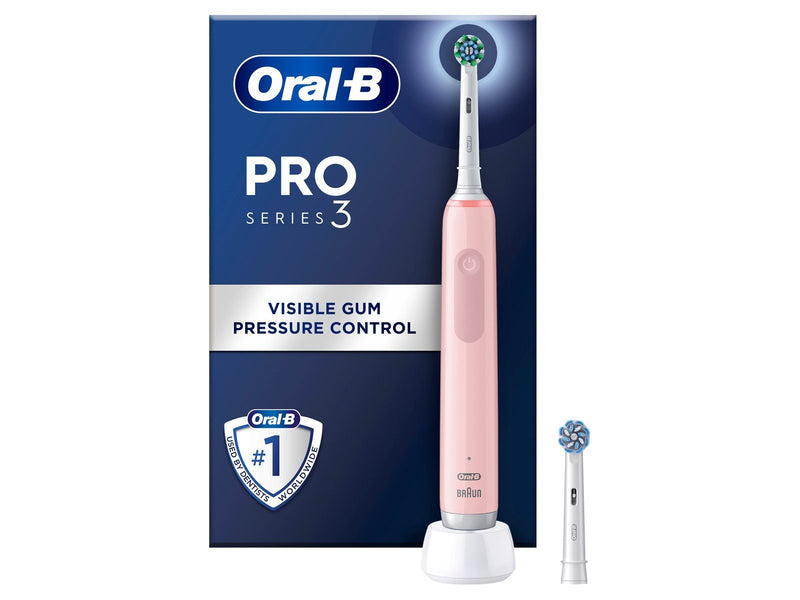 Oral-B Elektrische Zahnbürste Pro3 Pink + Extra Brush Head