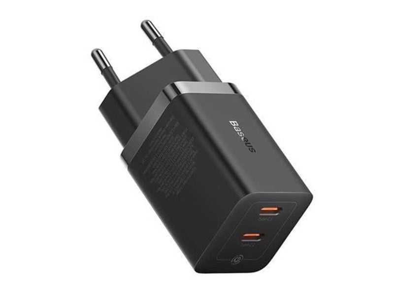 Baseus 40W 2xUSB-C Wall Charger GaN5 - Black