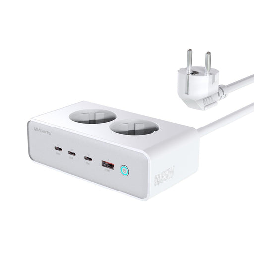4smarts Desk Charger GaN 65W mit AC-Steckdosen, weiß