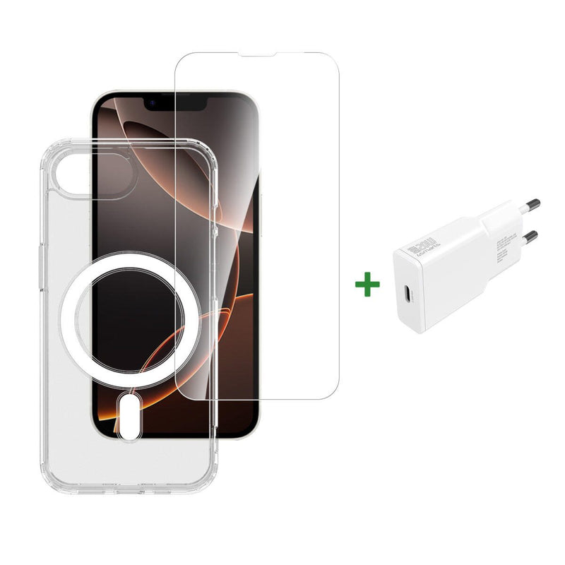 4smarts 3in1 Premium Starter Set für Apple iPhone 16e MagSafe-kompatibel