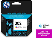 HP Original 302 Druckerpatronen - cyan, magenta, gelb (F6U65AE)