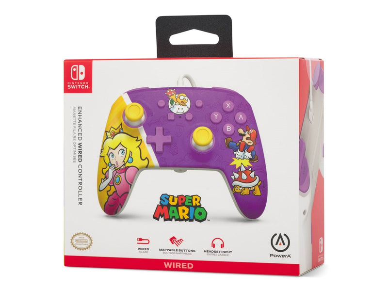 PowerA Verbesserter kabelgebundener Controller für Nintendo Switch – Princess Peach Battle - Wired Controller - Nintendo Switch