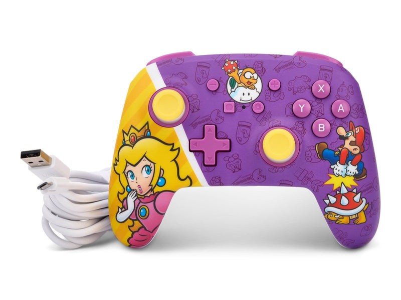 PowerA Verbesserter kabelgebundener Controller für Nintendo Switch – Princess Peach Battle - Wired Controller - Nintendo Switch