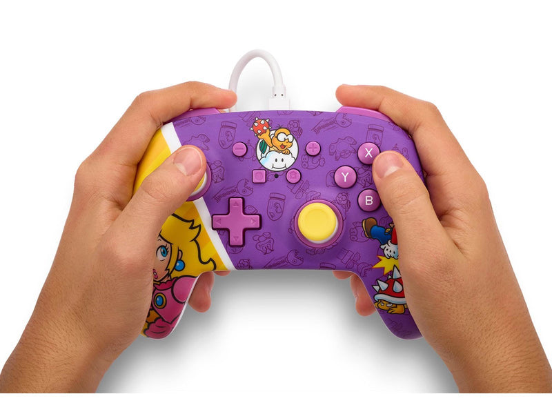 PowerA Verbesserter kabelgebundener Controller für Nintendo Switch – Princess Peach Battle - Wired Controller - Nintendo Switch