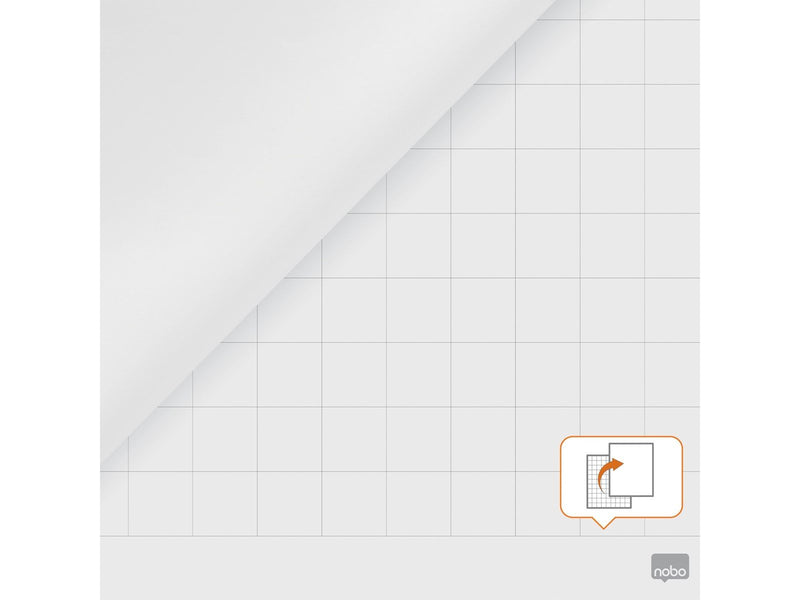 Nobo Premium Flipchart Paper Pad 600x890mm Reversible Plain or Gridded Paper 50 sheet 90gsm 1 Pack Rolled