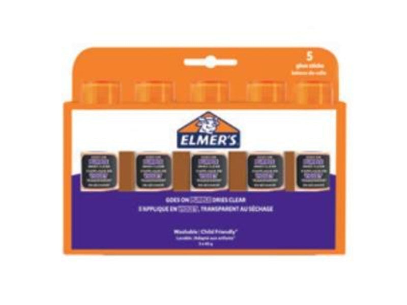 Elmer's lila Klebestift | trocknet klar | 40 g | 5 Stück