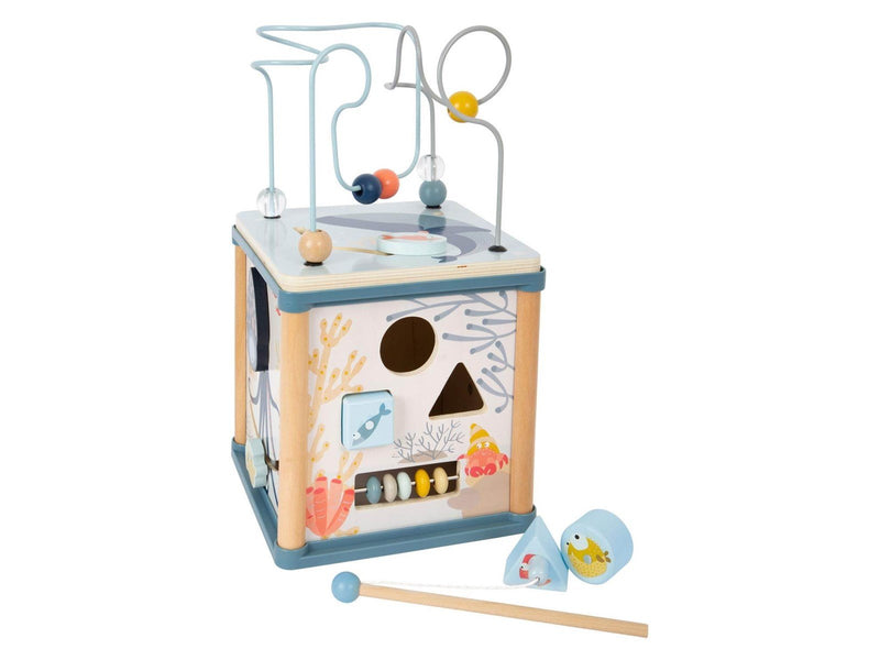 Small Foot - Wooden Activity Cube and Motor Spiral